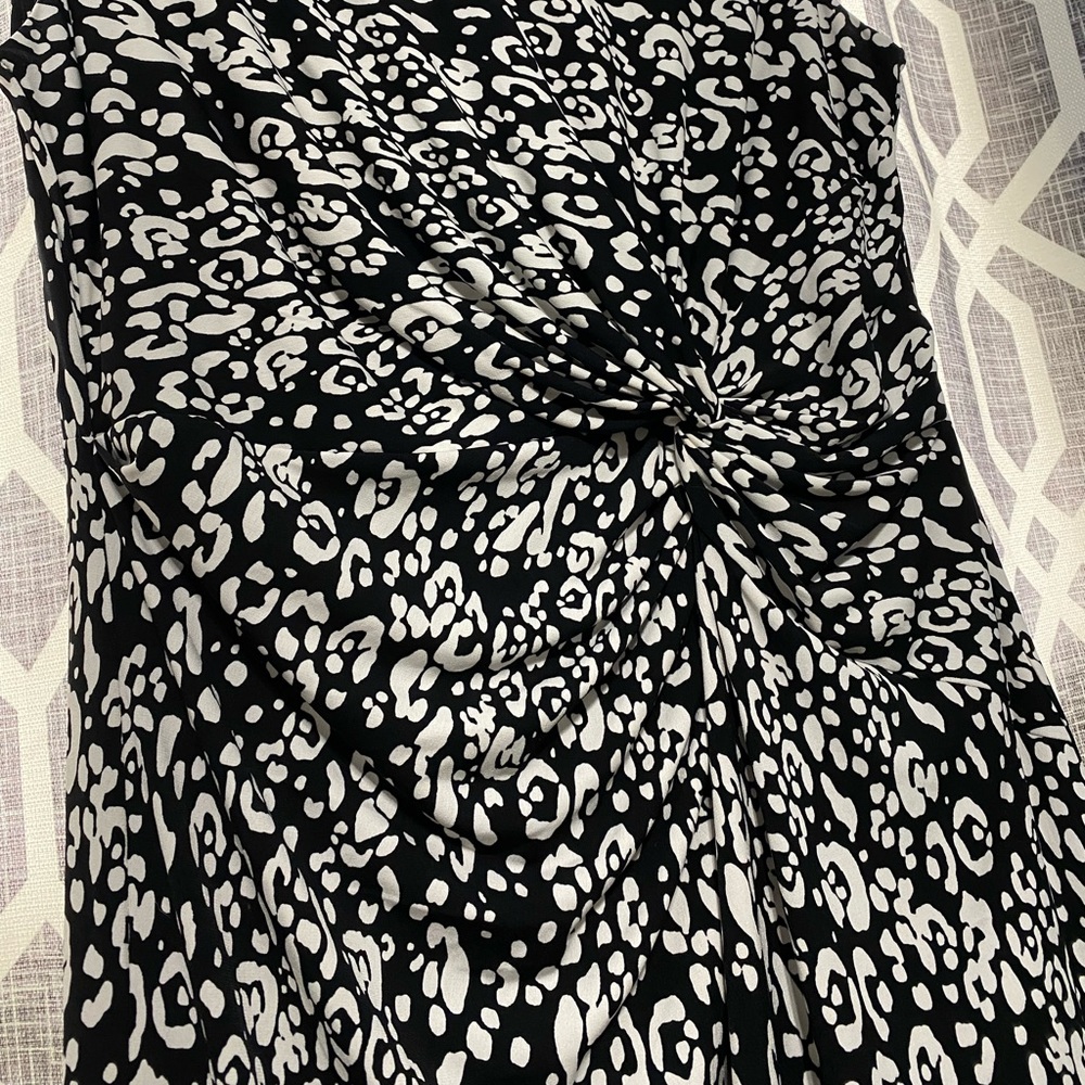 Chaus black and white animal print dress